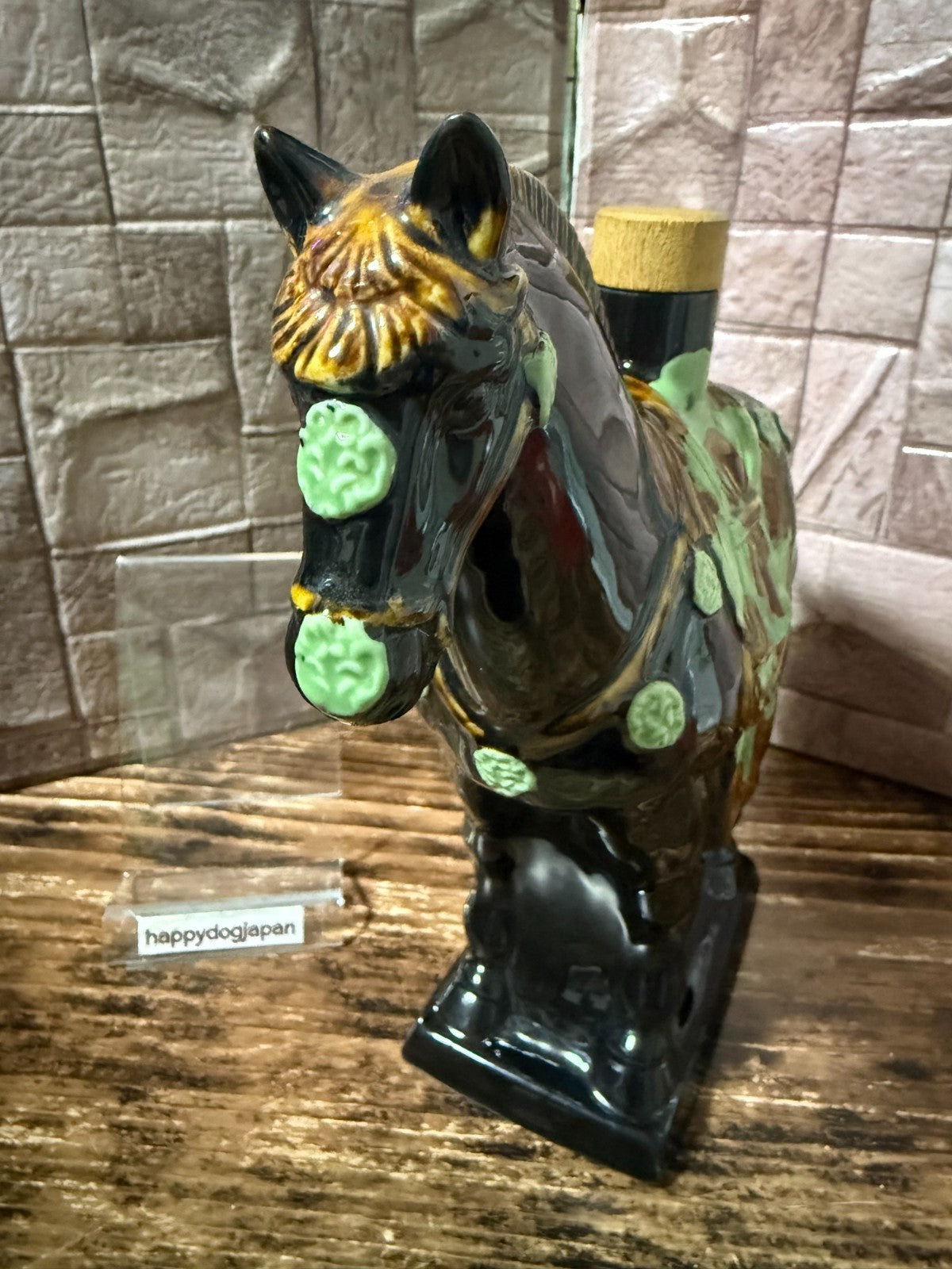 Vintage Suntory Whisky Horse Decanter Bottle Ceramic Empty Japan Figurine JAPAN2