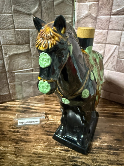 Vintage Suntory Whisky Horse Decanter Bottle Ceramic Empty Japan Figurine JAPAN2