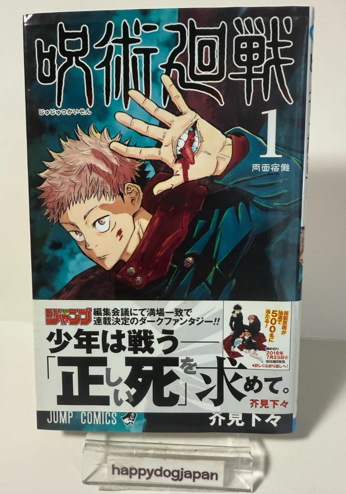 Jujutsu Kaisen Vol.1 First Edition With Obi & Jump Paradise Gege Akutami JAPAN1