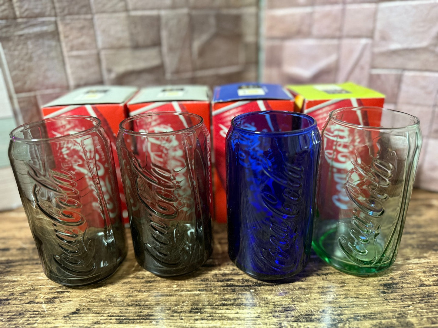 Coca-Cola McDonald's 2011 Best Partner 40th Anniversary 4 Glasses Made in JAPAN0