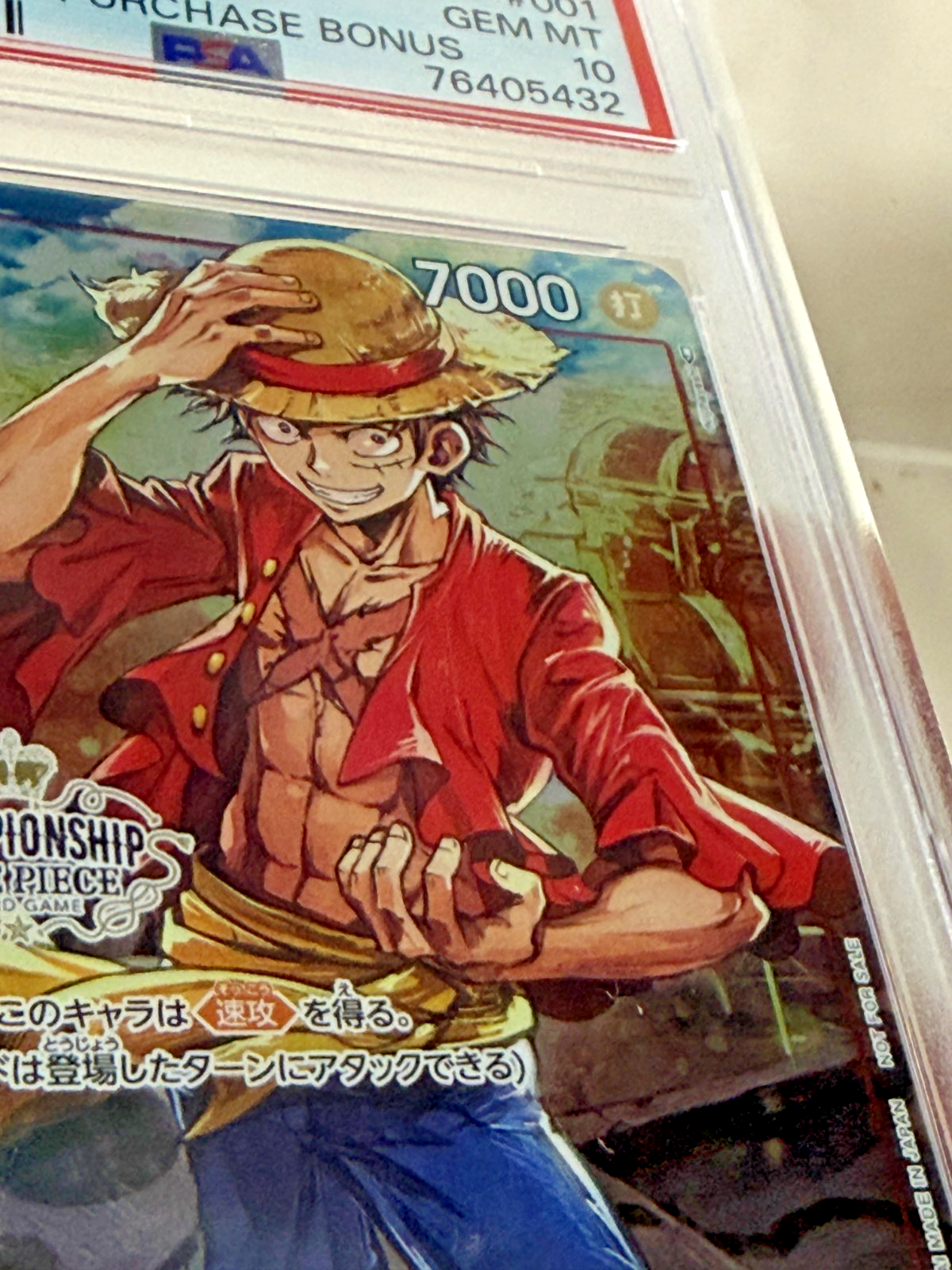 2022 One Piece PSA 10 Monkey D Luffy Championship Set Purchase Bonus JAPAN7