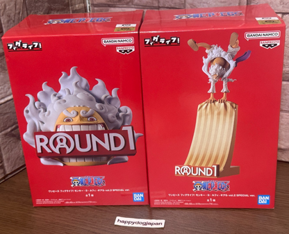 One Piece Round 1 Exclusive Figures Monkey D. Luffy Gear 5 Set of 2 NEW JAPAN0