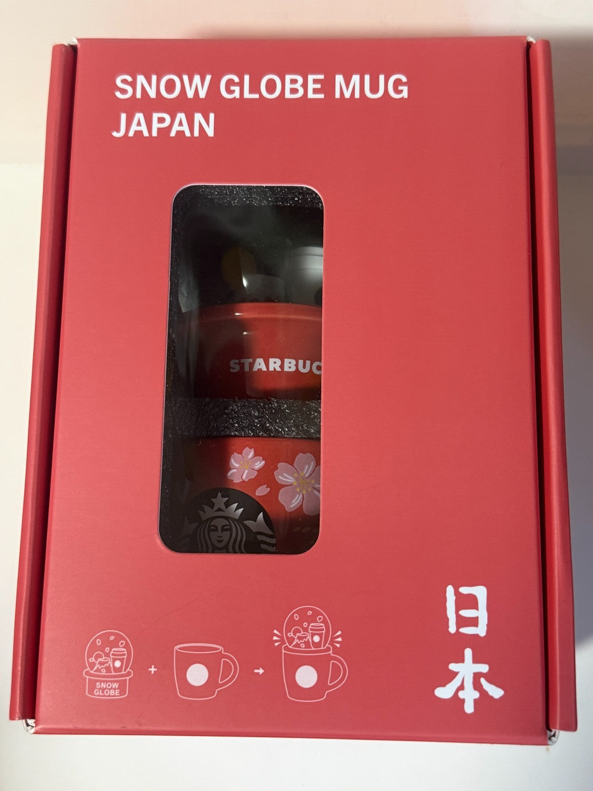 Starbucks Japan Collectible Snow Globe & Mini Mug 89ml Limited Sakura Mt. Fuji3