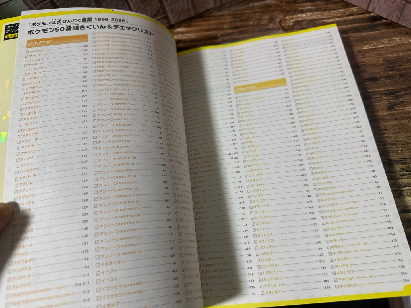 Pokémon Official National Japanese Pokemon Pokedex 1996-20264