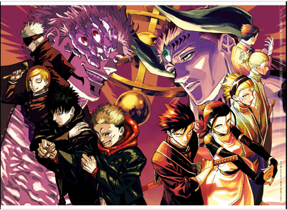 Weekly SHONEN JUMP 2026 No.6-7 Cover ONE PIECE / JUJUTSU KAISEN Poster USED JP15