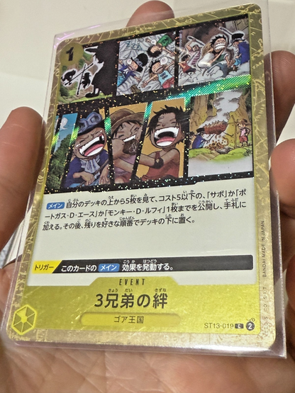 ONE PIECE TCG Luffy ST13-014, Ace 010, Sabo 007, 3Broders 019, 4 Cards SET JAPAN9