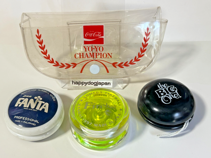 Vintage Coca-Cola Yo-Yo Champion Case 1970s Fanta Russell 1997 Yomega SET JAPAN0