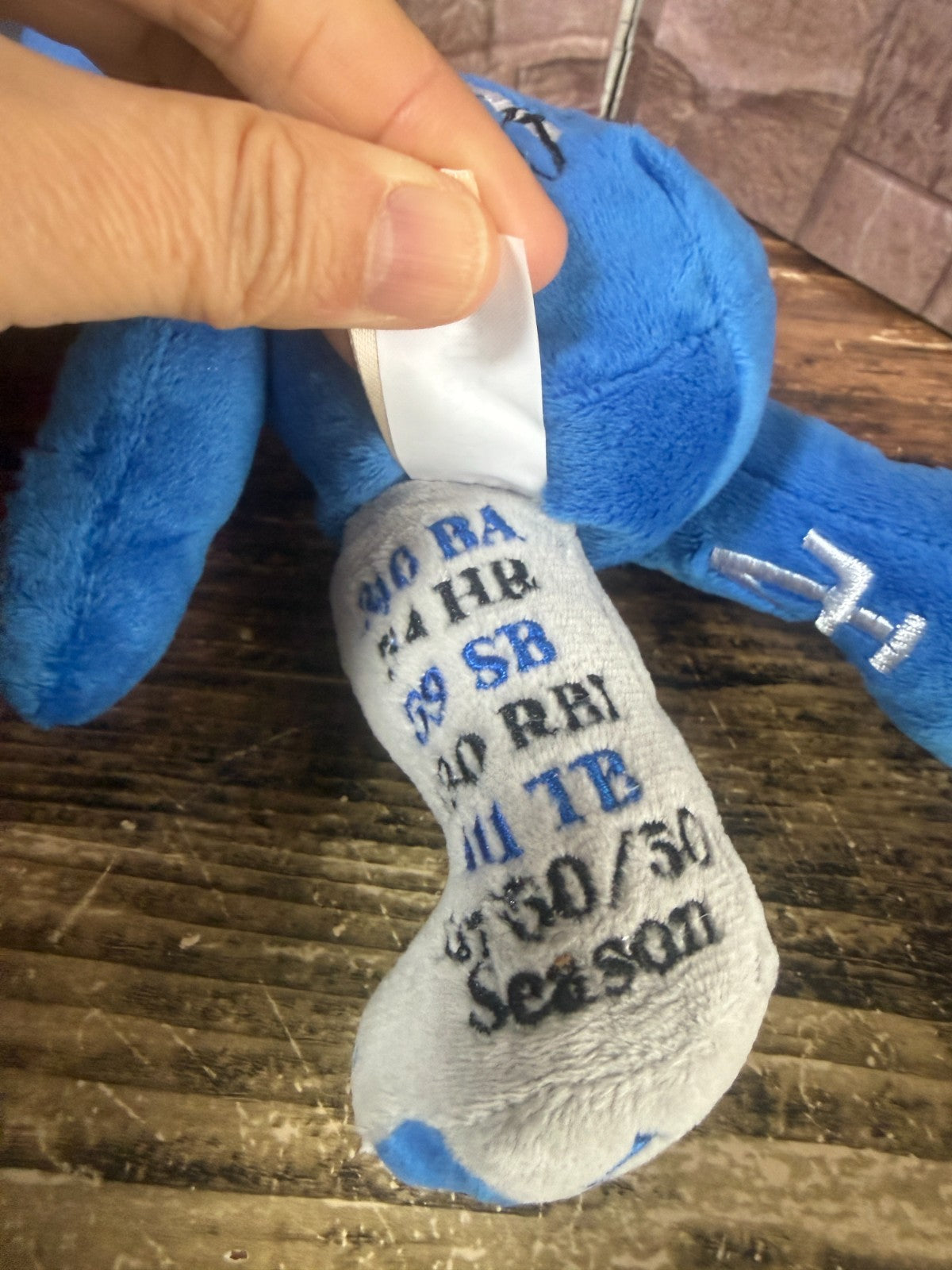 Shohei Ohtani Dodgers 2024 Team Bear Can Sit Plush Toy Embroidered 49/217 JAPAN8