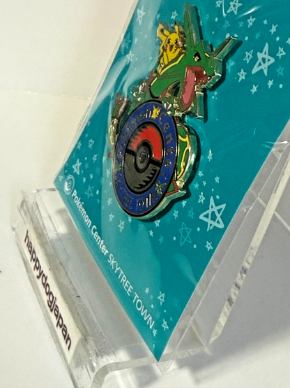 Pokemon Center Japan Limited Pin Skytree Rayquaza Pikachu & Tohoku Victini Badge6