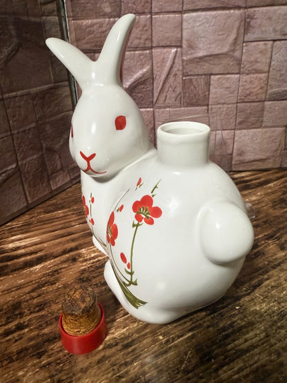Vintage Japanese Rabbit Ceramic Sake Bottle Decanter 1990s–2000s Empty Japan3