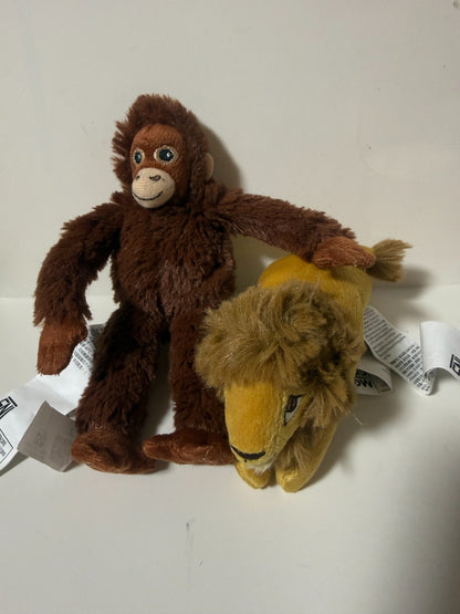 IKEA Orangutan Plush Punch with Lion Plush Jungle Friends Stuffed Toy Set JAPAN1