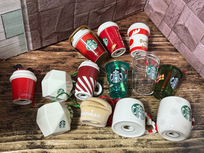 Starbucks Mini Cup Ornament Lot Mug Tumbler Set Holiday Limited Japan Exclusive1