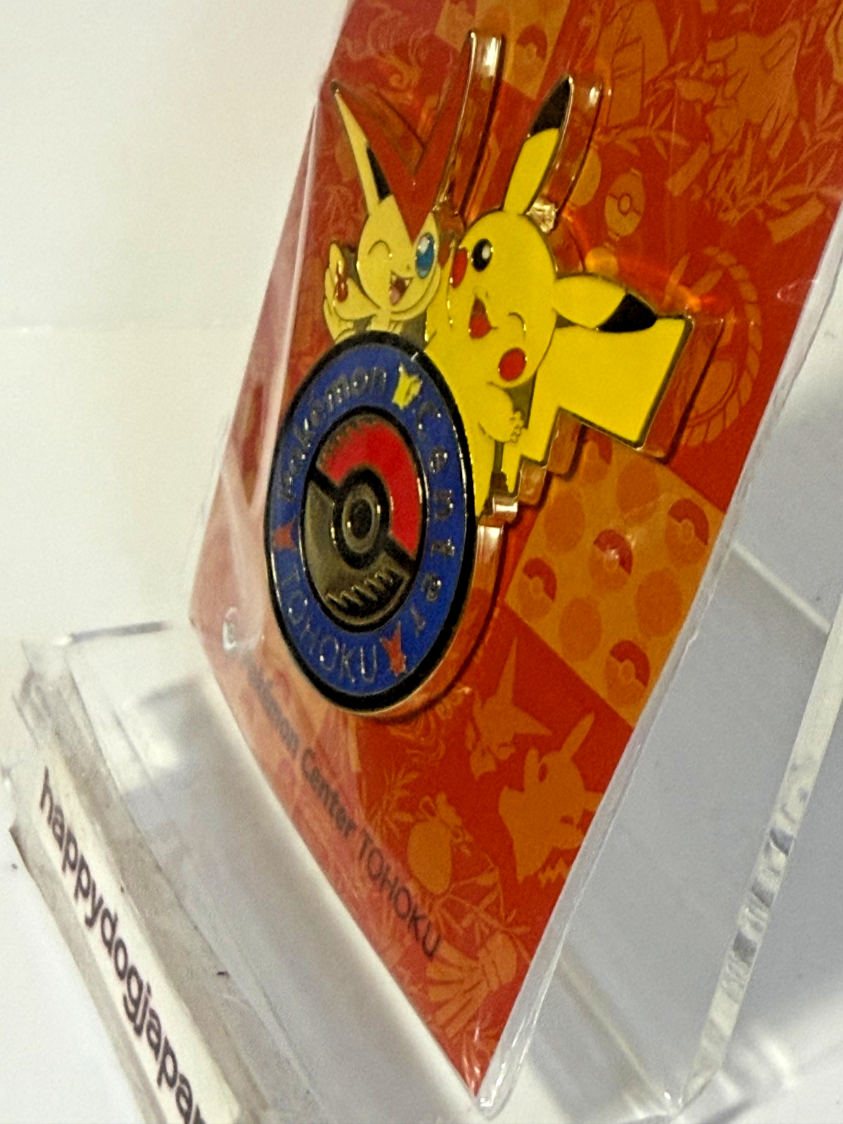 Pokemon Center Japan Limited Pin Skytree Rayquaza Pikachu & Tohoku Victini Badge3