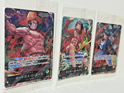 One Piece TCG Leader 5000 Trio: Portgas D. Ace, Monkey D. Luffy & Sabo JAPAN2