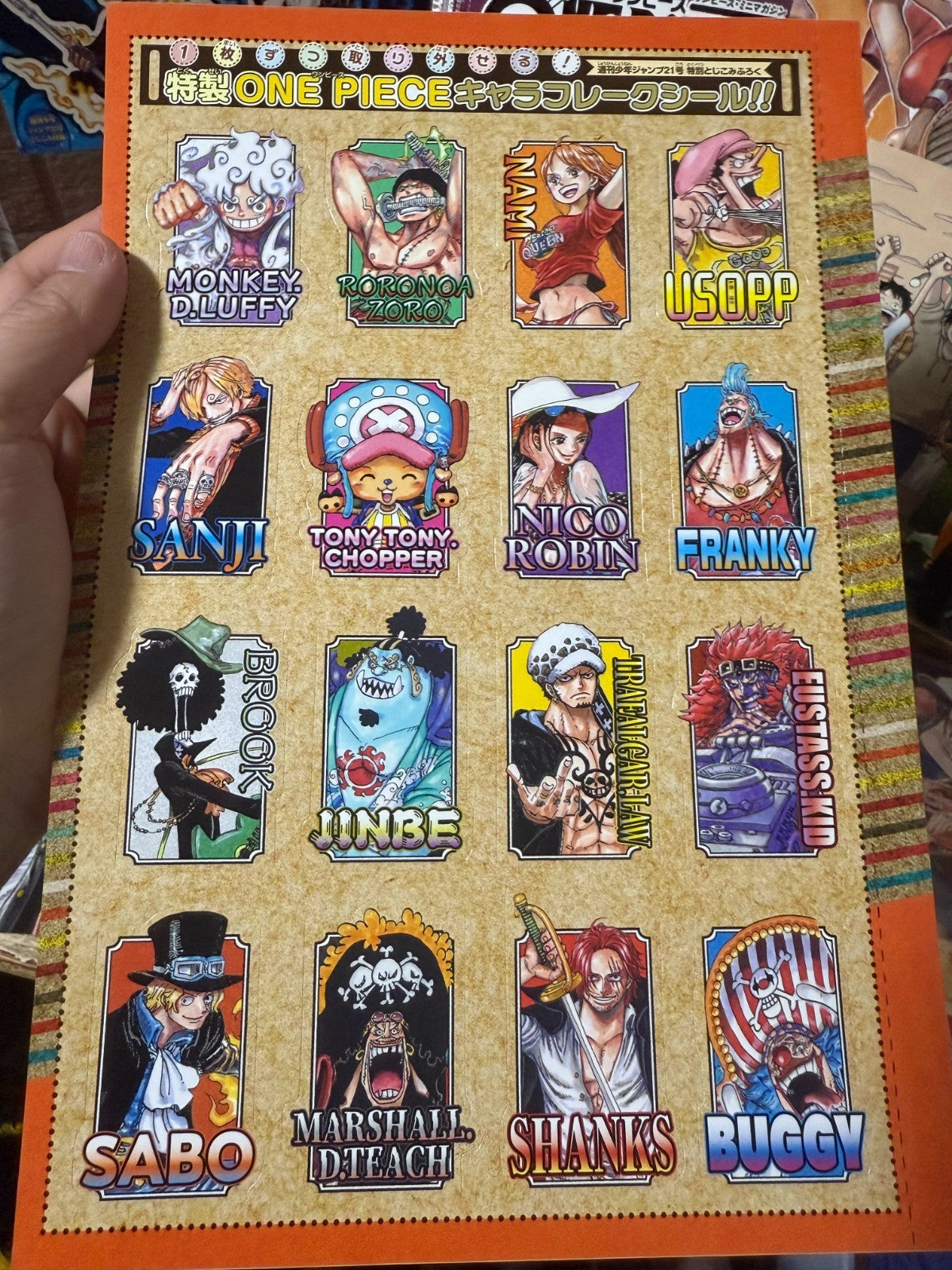 ONE PIECE Card PROMO Saikyo Weekly V Jump Post Card Sticker Booklet Comic Cover14