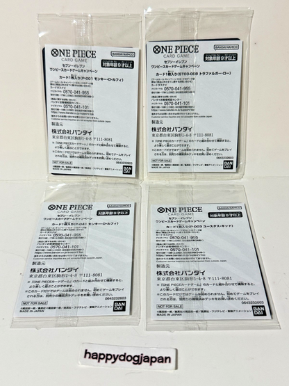 ONE PIECE CARD 7-Eleven PROMO P-041 003 001 ST03-008 Law, Luffy, Kid Sealed JPN1