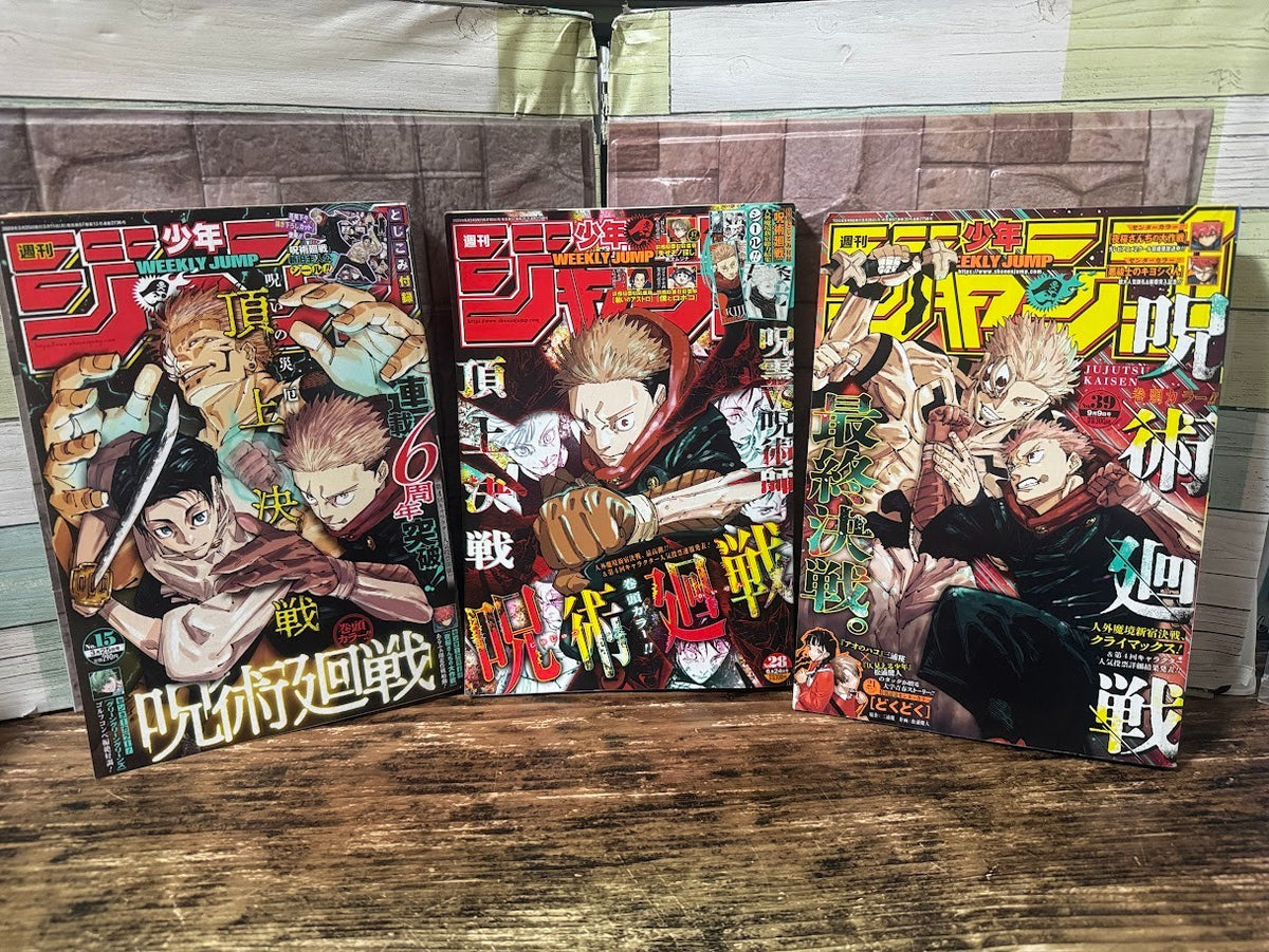 Weekly SHONEN JUMP 2024 No.15 & 28 & 39 Cover Jujutsu Kaisen Bonus Stickers JPN0