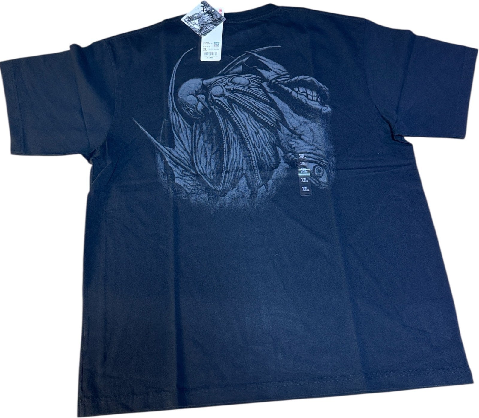 BERSERK Uniqlo 2025 T-shirt Relaxed-fit Griffith Behelit Black Size XL JAPAN0