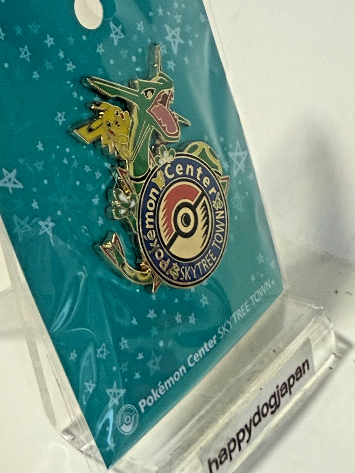 Pokemon Center Japan Limited Pin Skytree Rayquaza Pikachu & Tohoku Victini Badge7