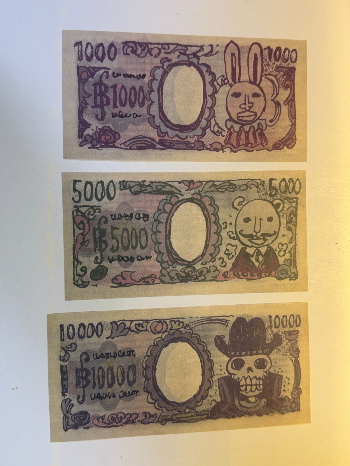 ONE PIECE Base Shop Exclusive Berry Bill Banknote 3pcs Set JAPAN NEW2