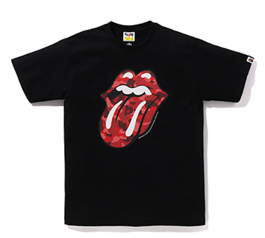 The Rolling Stones x A Bathing Ape Collaboration T-shirt Camo Tongue XL JAPAN
