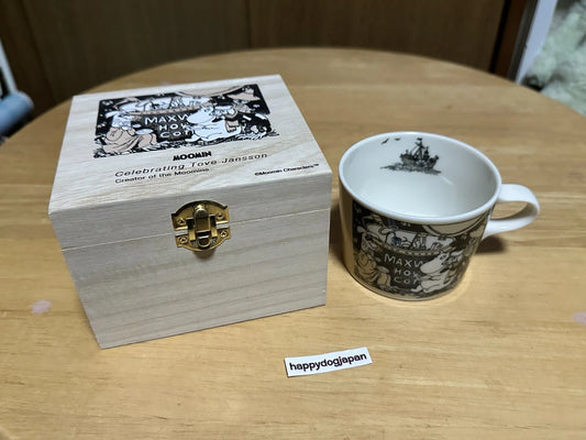 Moomin Official Wooden Boxed Mug Celebrating Tove Jansson Beige MM8003-11H JAPAN