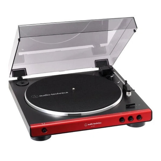 Audio Technica Full Auto Record Player Red AT-LP60X RD 33/45 rotation From JAPAN
