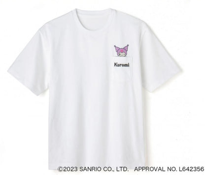 Sanrio KUROMI Pocket T-Shirt NEW Takarajima Channel Limited Free size from JAPAN