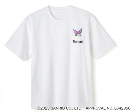 Sanrio KUROMI Pocket T-Shirt NEW Takarajima Channel Limited Free size from JAPAN