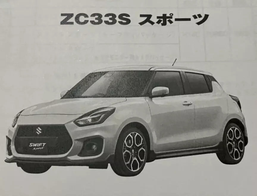 SUZUKI Parts Catalog ZC33S Swift Sport 2017 SEP Replenished Part List from Japan