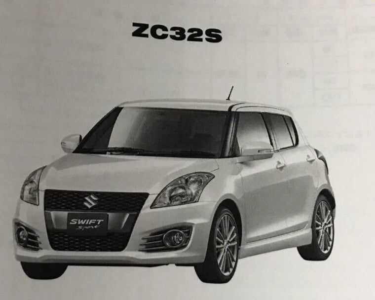 SUZUKI Parts Catalog ZC32S Swift Sport 2012 Feb Replenished Part List from Japan