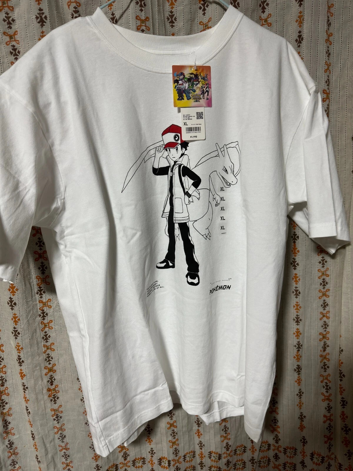 UNIQLO Pokemon Masters Trainers EX T-shirt Oversize Fit XL size White JAPAN
