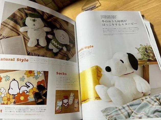 Cookpad-Plus Winter issue Magazine set of 2 Snoopy Porcelain Oval Plate JAPAN