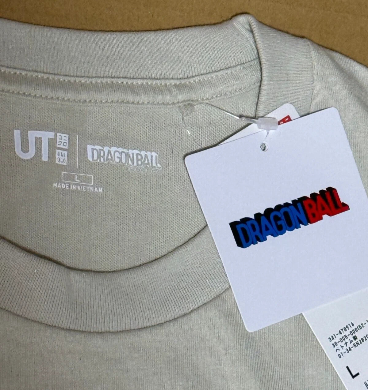 DRAGON BALL Uniqlo UT graphic 2025 T-shirt regular crew neck Natural L JAPAN