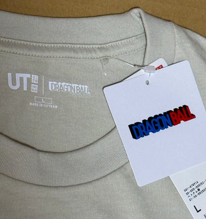 DRAGON BALL Uniqlo UT graphic 2025 T-shirt regular crew neck Natural L JAPAN