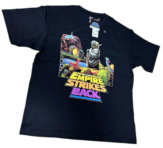 UNIQLO STAR WARS T-Shirt Kosuke Kawamura XL Black Cotton Oversized fit JAPAN