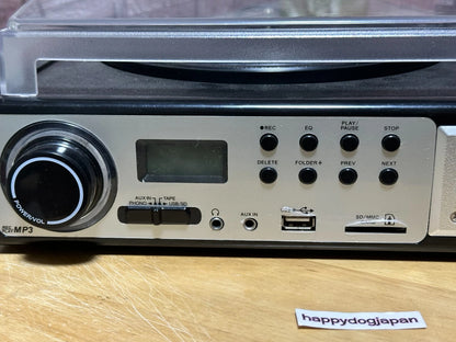 Analog Record Turntable with Cassette Tape USB/SD-Card RS-RCPC-001 110V JAPAN