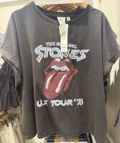 The Rolling Stones x GU T-shirt US Tour '78 Design Dark Gray XL Size From JAPAN
