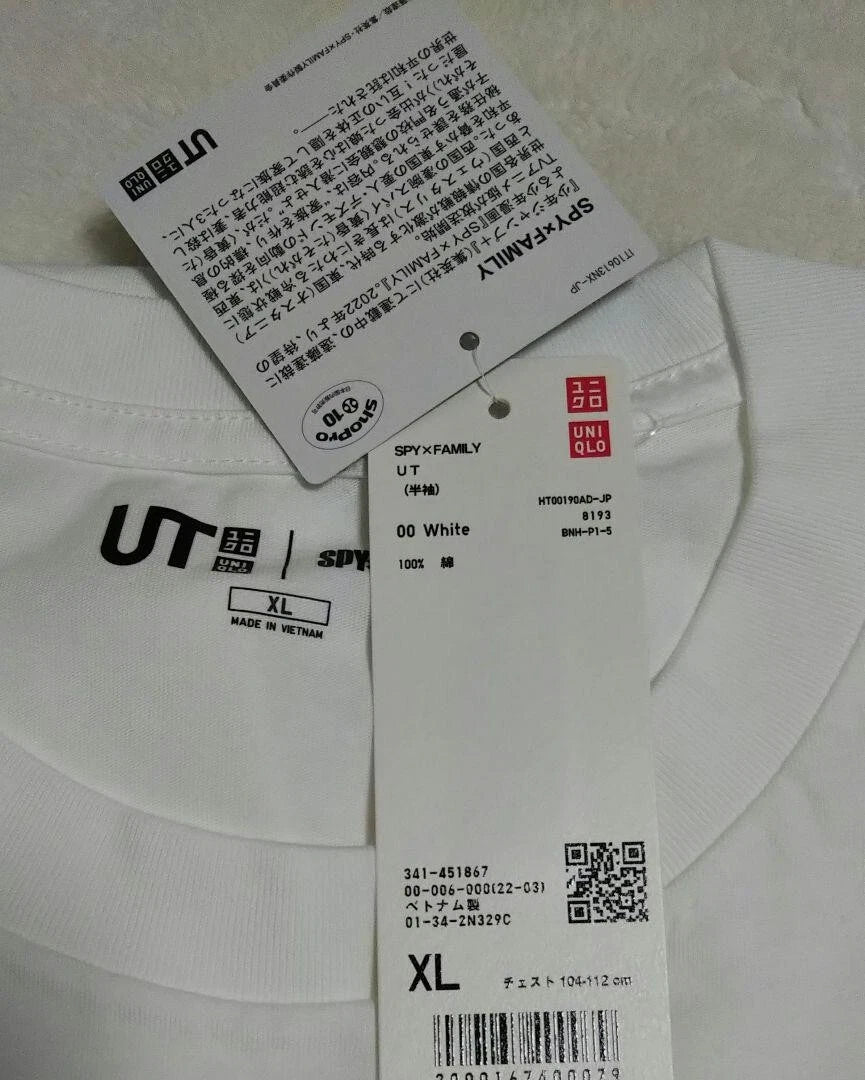 SPY X FAMILY Uniqlo UT Adult T-shirt Loid Forger XL (US L) size White From JAPAN