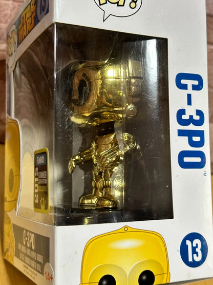 Funko Pop Star Wars Metallic Chrome C-3PO Exclusive 2015 SDCC Comic Con From JP