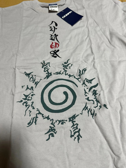 COSPA NARUTO Nine Tail Fox Seal Formulation 八卦の封印式 T-Shirt M Size Gray JAPAN