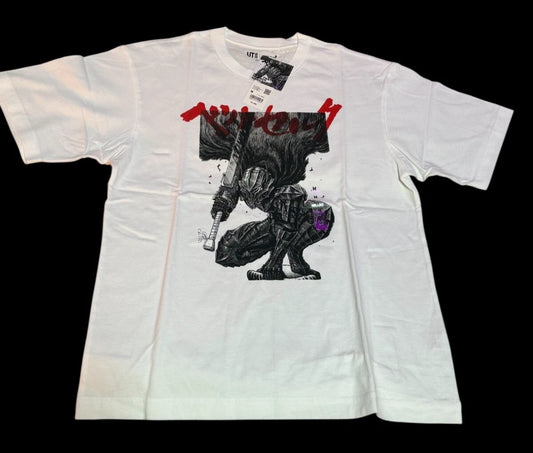 BERSERK Uniqlo 2025 T-shirt Relaxed-fit Guts Black Swordsman Size M From JAPAN