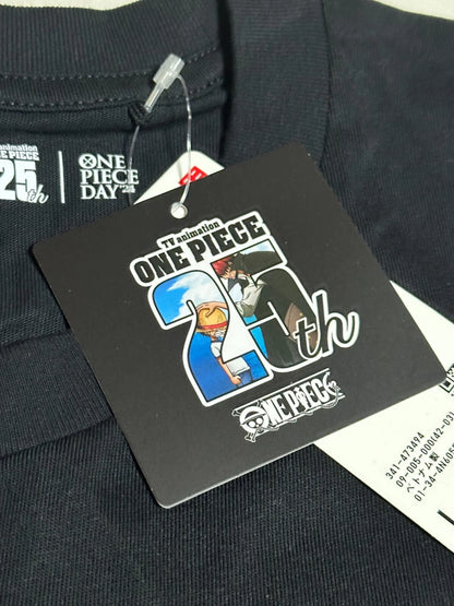ONE PIECE 25th x Uniqlo T-shirt regular Luffy & Trafalgar L size Black JAPAN