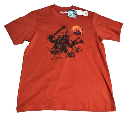 UNIQLO x The Legend of Zelda Tears of the Kingdom T-shirt L size Orange JAPAN