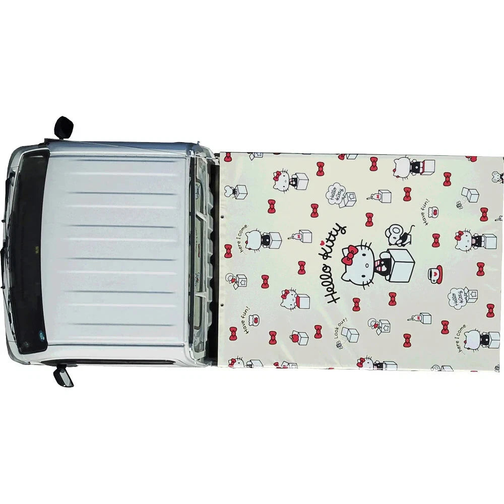 Waterproof Cover for Japanese Kei Mini Truck Hello Kitty Sanrio Beige Hijet Acty