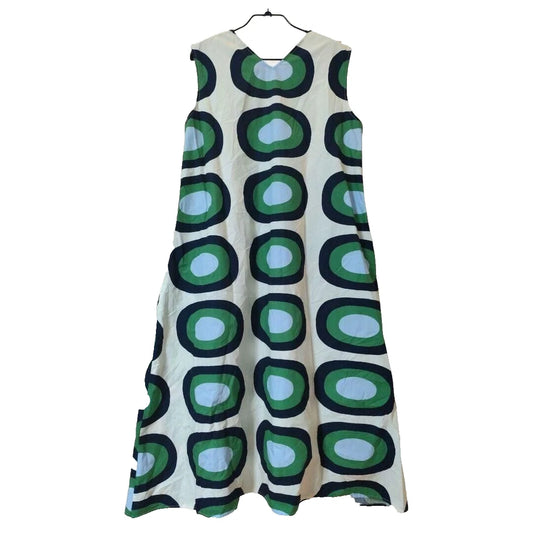 2024 UNIQLO Marimekko Graphic V-neck flared dress (sleeveless) Cotton L JAPAN
