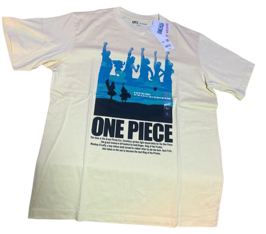 ONE PIECE x Uniqlo 2025 T-shirt Straw Hat Crew Yellow L size From JAPAN