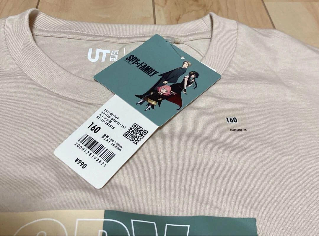 SPY X FAMILY Uniqlo UT 2nd Ed. Kids T-shirt Anya & Bond 160 cm JAPAN