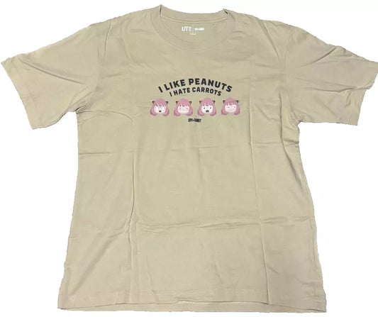 SPY X FAMILY Uniqlo UT 2nd Ed. Adult T-shirt Anya Face L (US M) Natural JAPAN