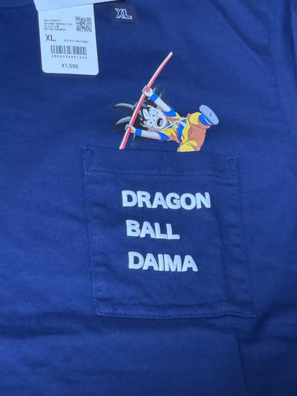 DRAGON BALL DAIMA Uniqlo UT graphic 2025 T-shirt NAVY with pocket XL size JAPAN